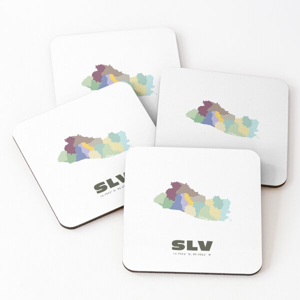 Item preview, El Salvador Map - SLV ISO Code Wall Art designed and sold by CartoPrints.