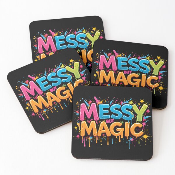 Item preview, MESSY BUT MAGIC - Bold 3D Typography with Playful Paint Splatters designed and sold by BrushRushX.