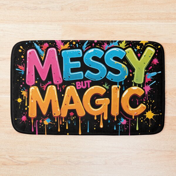 Item preview, MESSY BUT MAGIC - Bold 3D Typography with Playful Paint Splatters designed and sold by BrushRushX.