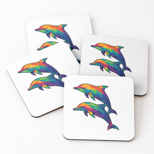 Item preview, Prismatic Two Dolphins designed and sold by TheWonkyEaselCo.