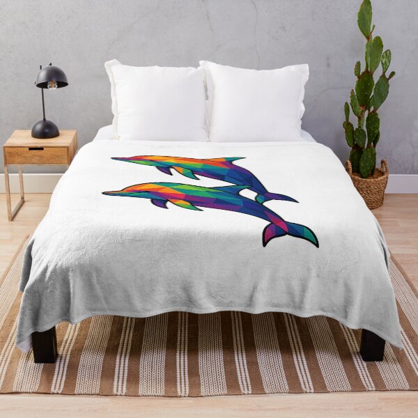 Item preview, Prismatic Two Dolphins designed and sold by TheWonkyEaselCo.
