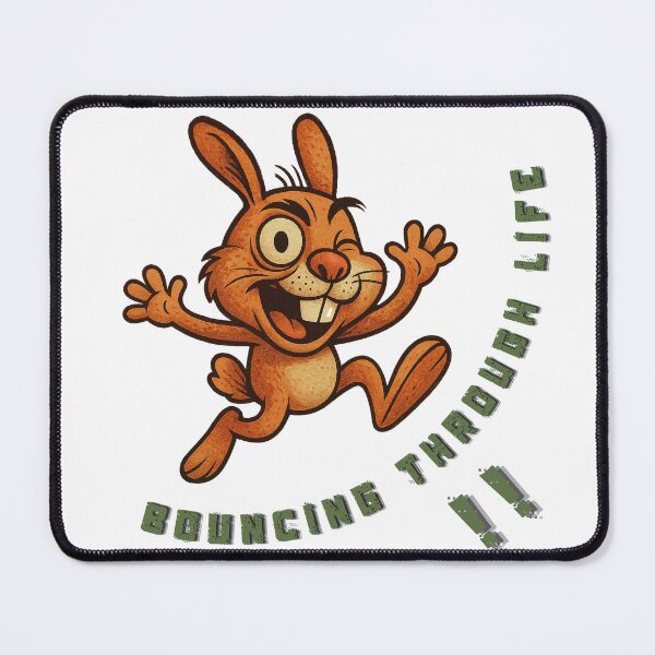 Item preview, Bouncing Through Life - Happy Rabbit Style t Shirt designed and sold by MafiaCreation.