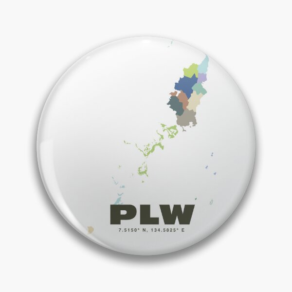 Item preview, Palau Map - PLW ISO Code Wall Art designed and sold by CartoPrints.