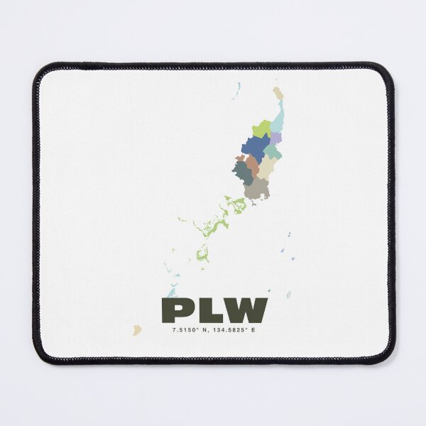 Item preview, Palau Map - PLW ISO Code Wall Art designed and sold by CartoPrints.
