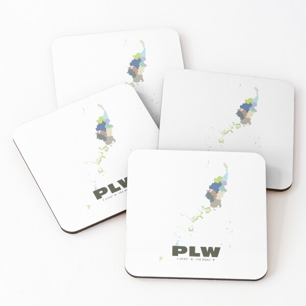 Item preview, Palau Map - PLW ISO Code Wall Art designed and sold by CartoPrints.