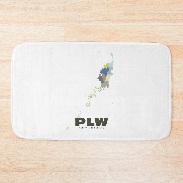 Item preview, Palau Map - PLW ISO Code Wall Art designed and sold by CartoPrints.
