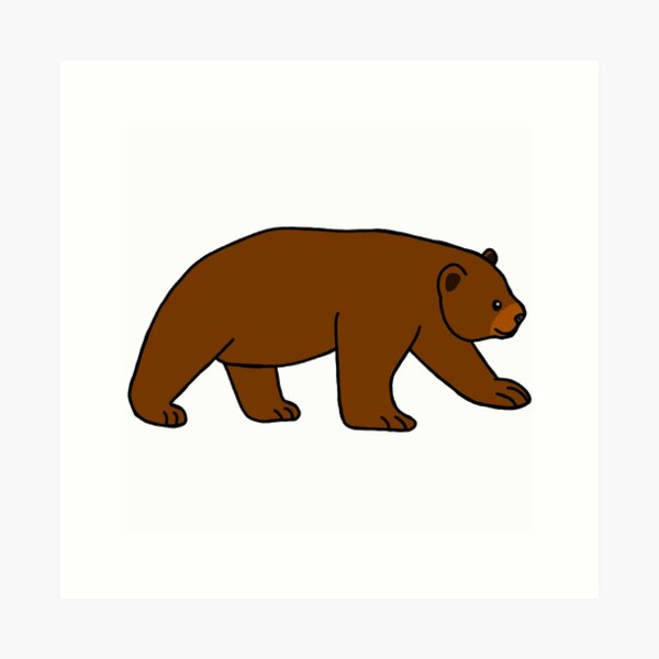 Item preview, Brown bear designed and sold by Leapingdoe.