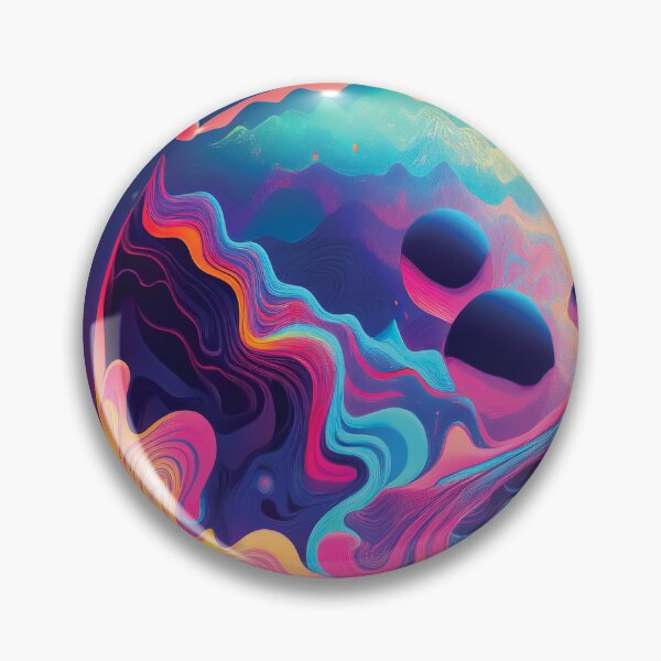 Item preview, Surreal Melting Planets in a Vibrant Psychedelic Cosmic Landscape design. designed and sold by HEMRO.