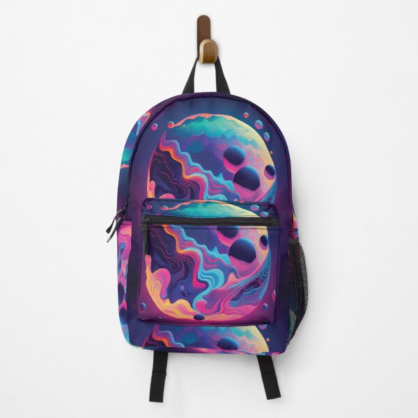 Item preview, Surreal Melting Planets in a Vibrant Psychedelic Cosmic Landscape design. designed and sold by HEMRO.