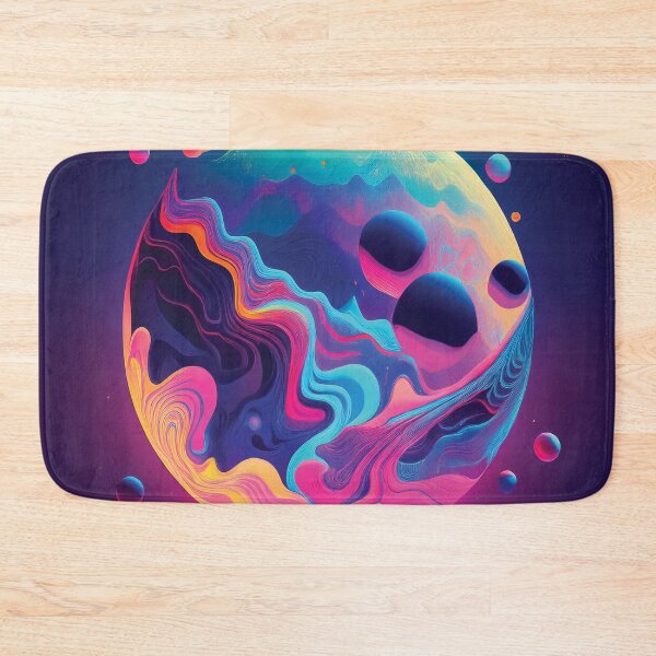 Item preview, Surreal Melting Planets in a Vibrant Psychedelic Cosmic Landscape design. designed and sold by HEMRO.