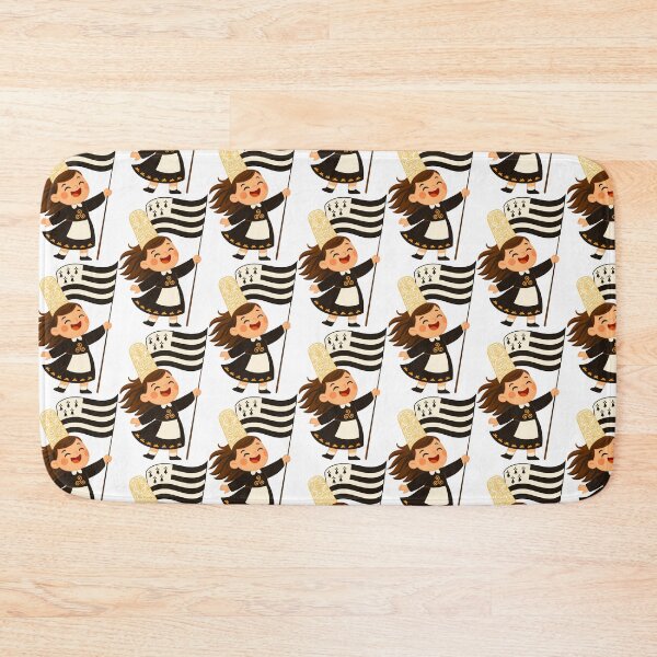 Item preview, Cute happy Bigouden girl with Breton flag designed and sold by 1enchik.