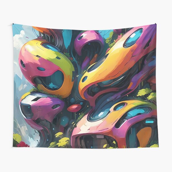 Item preview, Colorful Abstract City Art designed and sold by Esterlane.