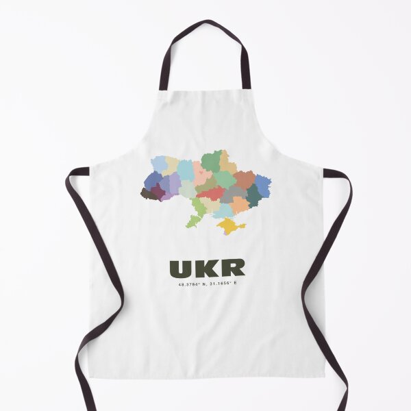 Item preview, Ukraine Map - UKR ISO Code Wall Art designed and sold by CartoPrints.