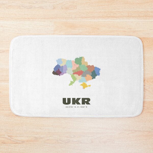 Item preview, Ukraine Map - UKR ISO Code Wall Art designed and sold by CartoPrints.