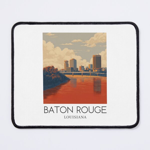 Item preview, A Pop Art Travel Print of Baton Rouge - Louisiana designed and sold by StudioRedKoala.
