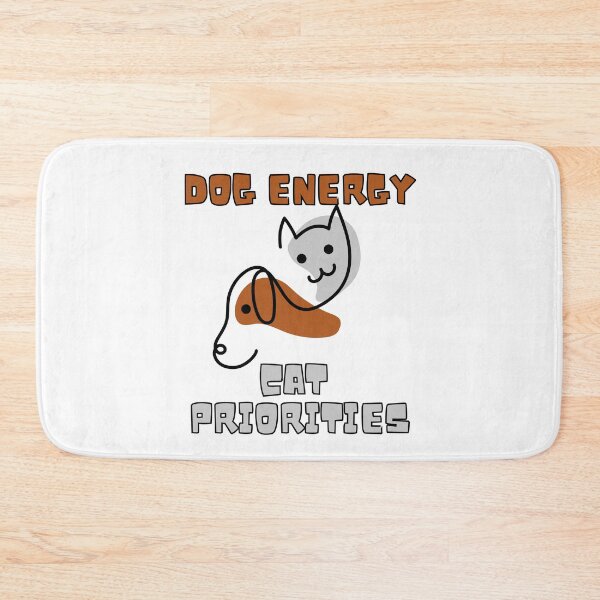 Item preview, Dog energy, Cat priorities – mixed personality vibes tee designed and sold by CleanDecor.