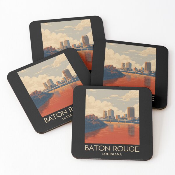 Item preview, A Pop Art Travel Print of Baton Rouge - Louisiana designed and sold by StudioRedKoala.