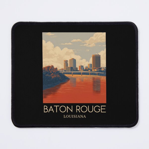 Item preview, A Pop Art Travel Print of Baton Rouge - Louisiana designed and sold by StudioRedKoala.