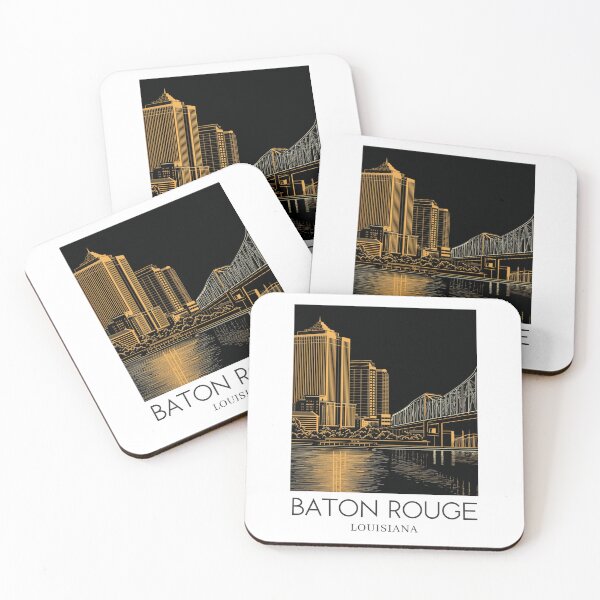 Item preview, A Pop Art Travel Print of Baton Rouge - Louisiana designed and sold by StudioRedKoala.