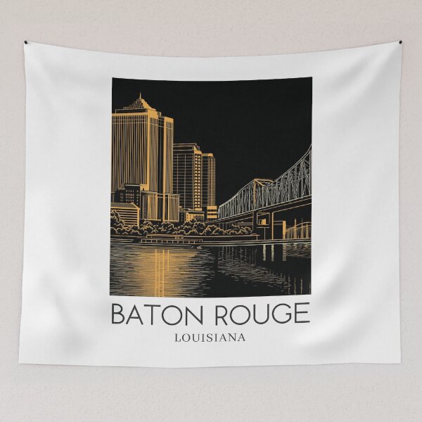 Item preview, A Pop Art Travel Print of Baton Rouge - Louisiana designed and sold by StudioRedKoala.