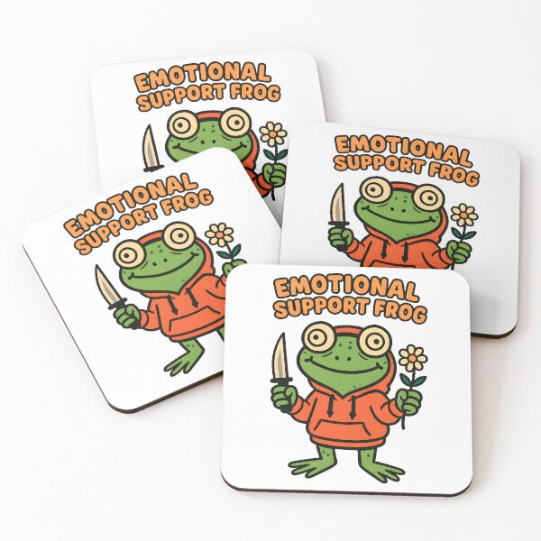 Item preview, Emotional Support Frog With Knife And Flower – Funny Chaotic Cute Meme designed and sold by Ashidre.