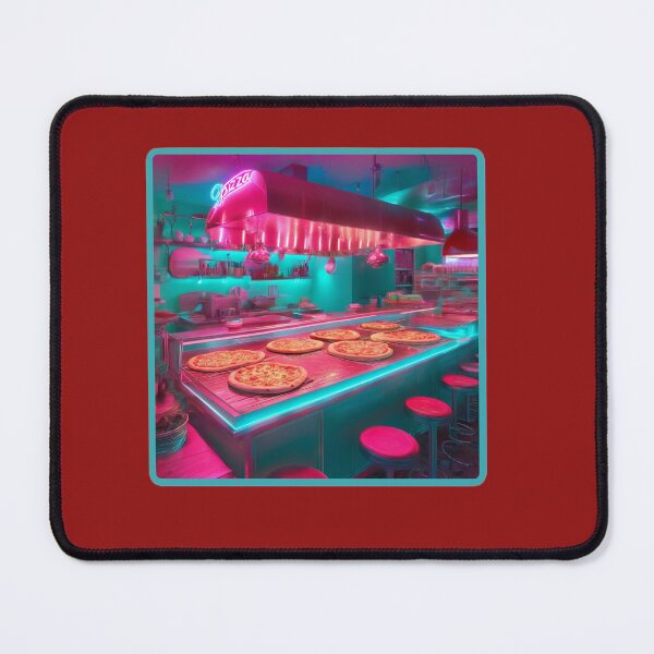 Item preview, Pizza in Neon Light designed and sold by DesignNebula.