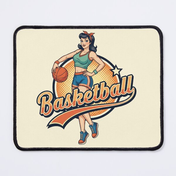 Item preview, Vintage Basketball Pinup: Your New Sports Icon! designed and sold by montechabadart.