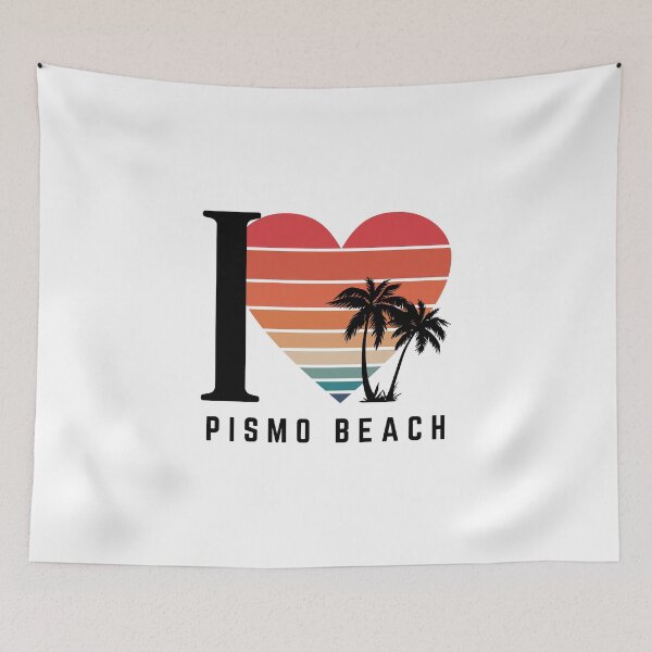 Item preview, I ❤️ Pismo Beach - Retro West Coast Beach Vibes designed and sold by MFGB-Creations.