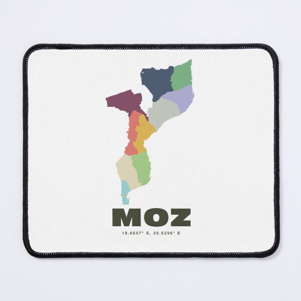 Item preview, Mozambique Map - MOZ ISO Code Wall Art designed and sold by CartoPrints.