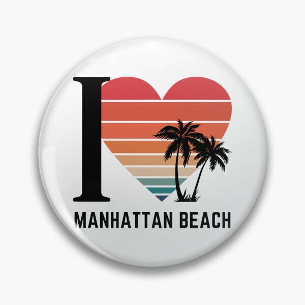 Item preview, I ❤️ Manhattan Beach - Retro West Coast Beach Vibes designed and sold by MFGB-Creations.