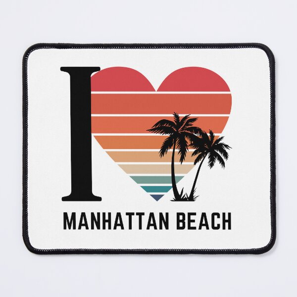 Item preview, I ❤️ Manhattan Beach - Retro West Coast Beach Vibes designed and sold by MFGB-Creations.
