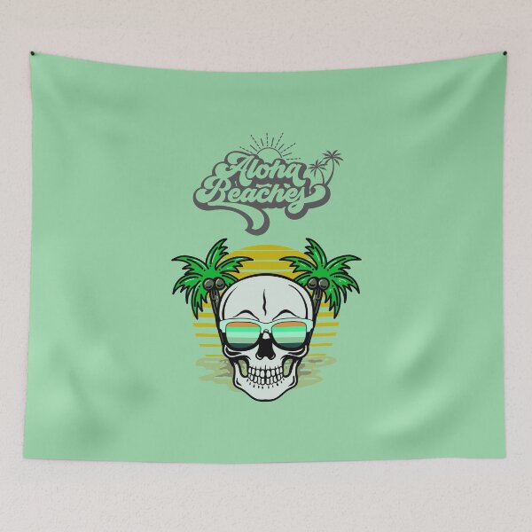 Item preview, Aloha Beach Summer Skull  designed and sold by FanFest.