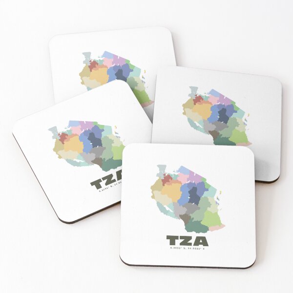 Item preview, Tanzania Map - TZA ISO Code Wall Art designed and sold by CartoPrints.