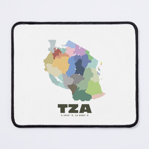 Item preview, Tanzania Map - TZA ISO Code Wall Art designed and sold by CartoPrints.
