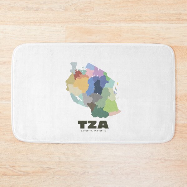 Item preview, Tanzania Map - TZA ISO Code Wall Art designed and sold by CartoPrints.