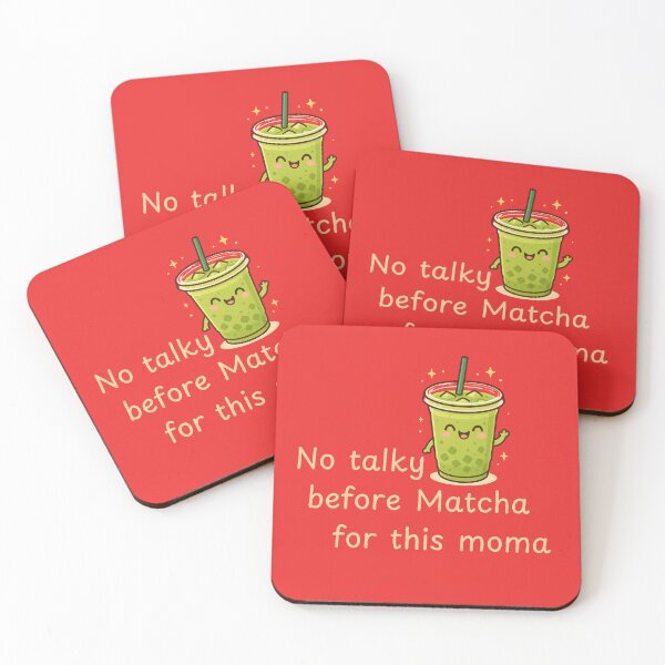 Item preview, No Talky Before Matcha Funny Mom Shirt designed and sold by ButWhyULaughing.