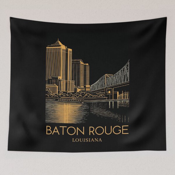 Item preview, A Pop Art Travel Print of Baton Rouge - Louisiana designed and sold by StudioRedKoala.