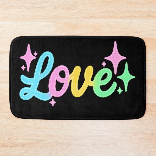 Item preview, Neon Love Typography with Colorful Glow and Sparkles designed and sold by Inspired by CarMa.