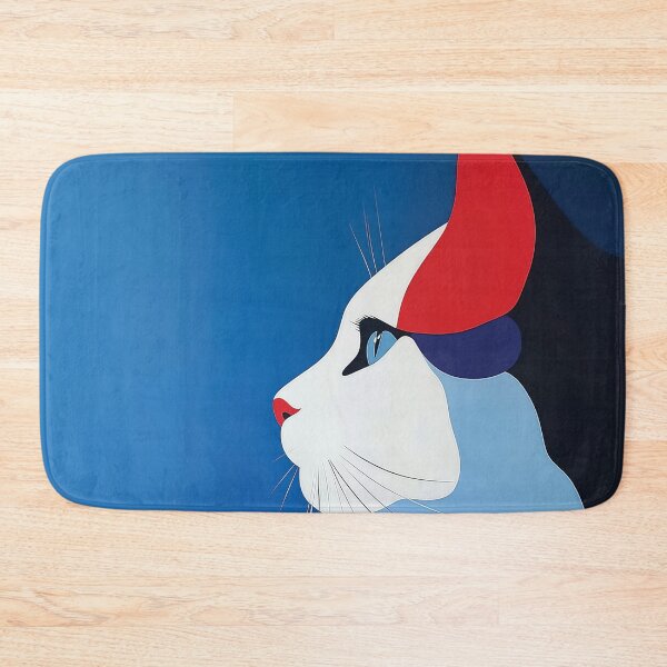 Item preview, Minimalist Cat Profile with Glam Rock Lightning Bolt Design. designed and sold by HEMRO.