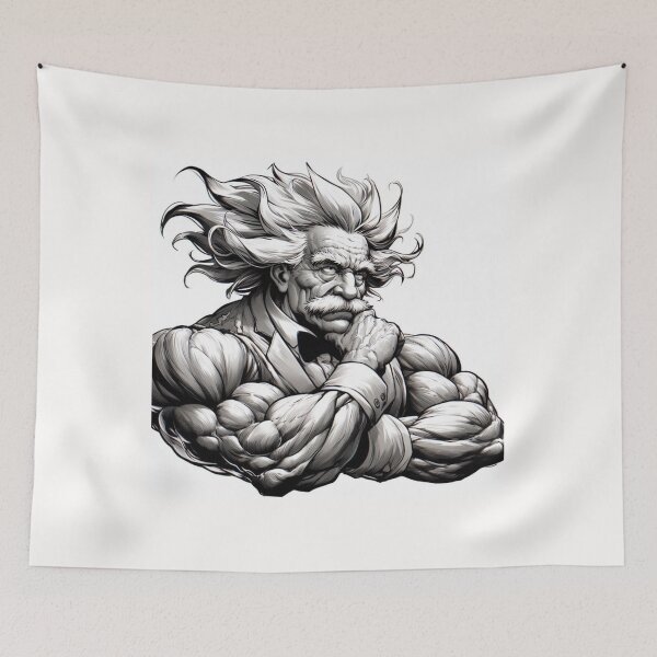Item preview, Albert Einstein bodybuilder designed and sold by sevenmountains.