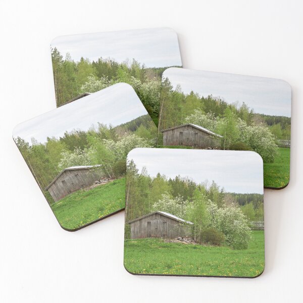 Item preview, Barn and the bird cherry trees. Parkkuu 2025 designed and sold by Jouko Lehto Photography.