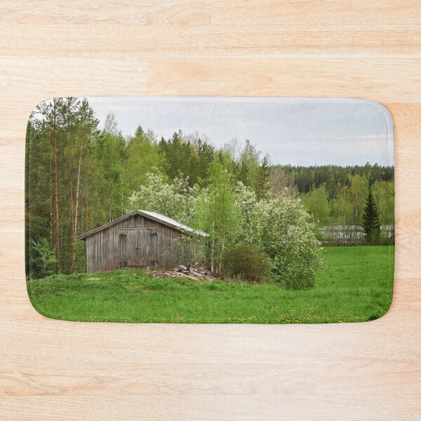 Item preview, Barn and the bird cherry trees. Parkkuu 2025 designed and sold by Jouko Lehto Photography.