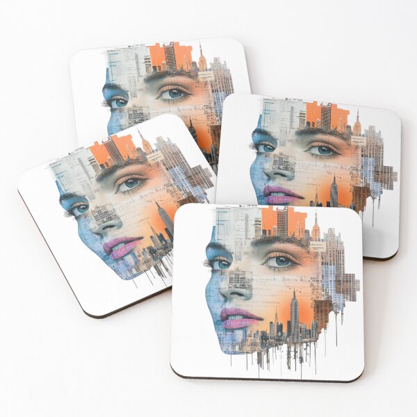 Item preview, City Within Her – Urban Double Exposure Portrait designed and sold by Angellacelin.