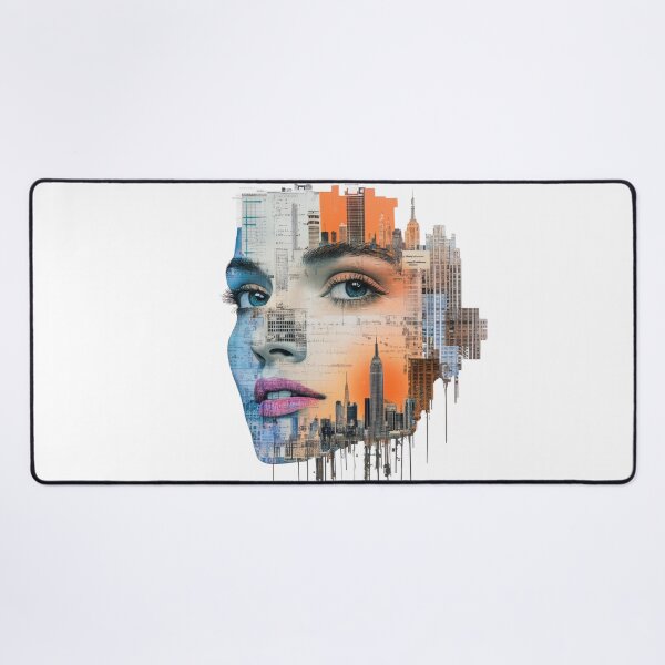Item preview, City Within Her – Urban Double Exposure Portrait designed and sold by Angellacelin.
