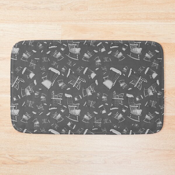 Item preview, You Rock Rocking Chair Repeating Pattern on Dark Grey Background designed and sold by LayerCakeDigDes.