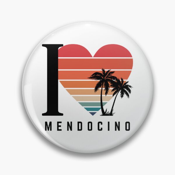 Item preview, I ❤️ Mendocino - Retro West Coast Beach Vibes designed and sold by MFGB-Creations.