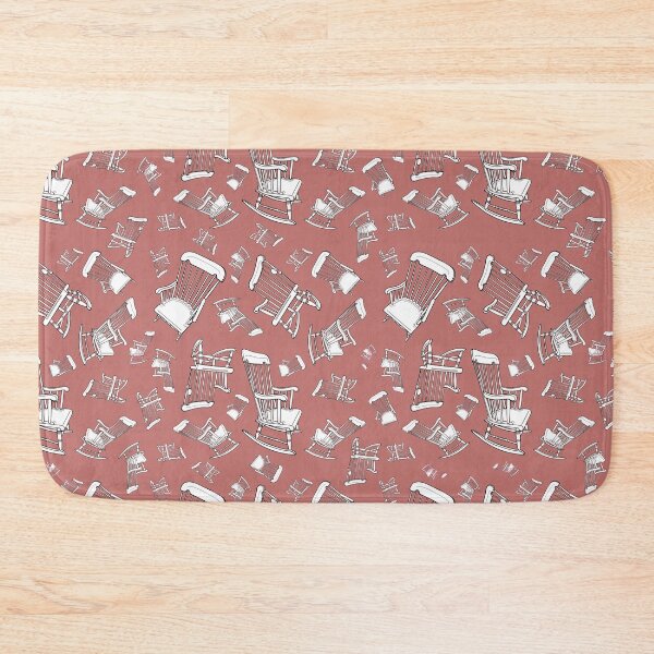 Item preview, You Rock Rocking Chair Repeating Pattern Pink designed and sold by LayerCakeDigDes.