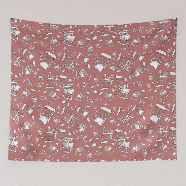 Item preview, You Rock Rocking Chair Repeating Pattern Pink designed and sold by LayerCakeDigDes.
