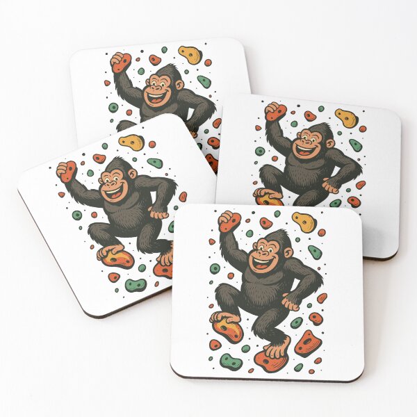 Item preview, Bouldering Gorilla Monkey Climbing Retro Gift designed and sold by Pineapple-Tree.