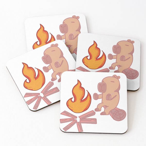 Item preview, Couple Camping Fire and Capybara designed and sold by Dafishop.